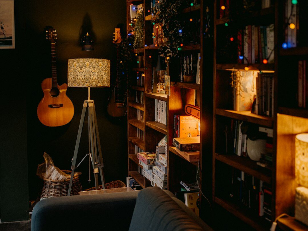 cozy home lighting setup
